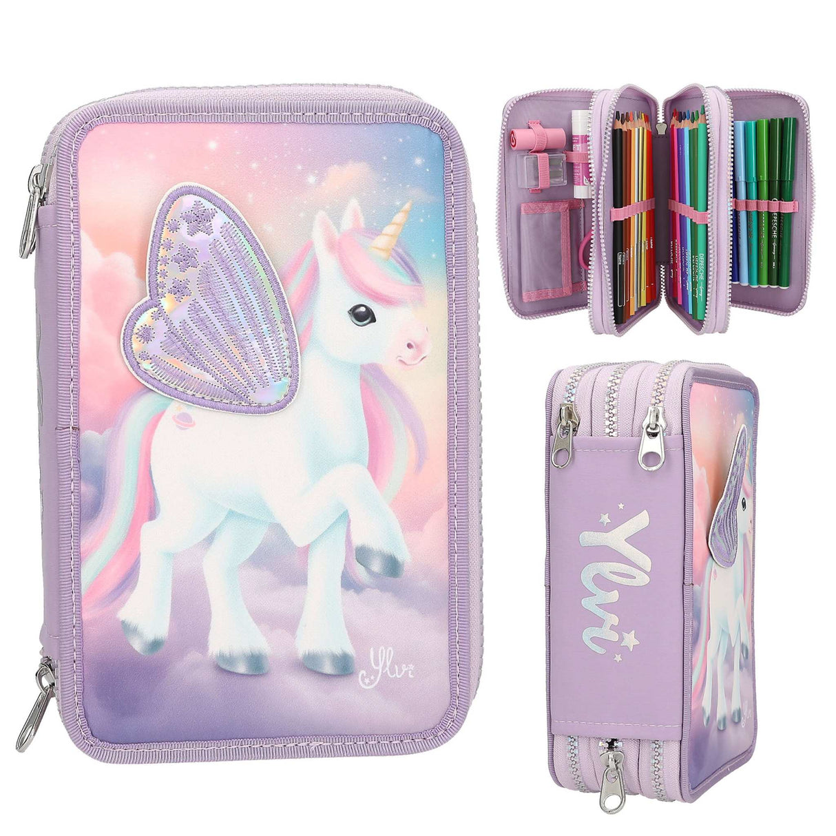Ylvi 3 Fach Federtasche