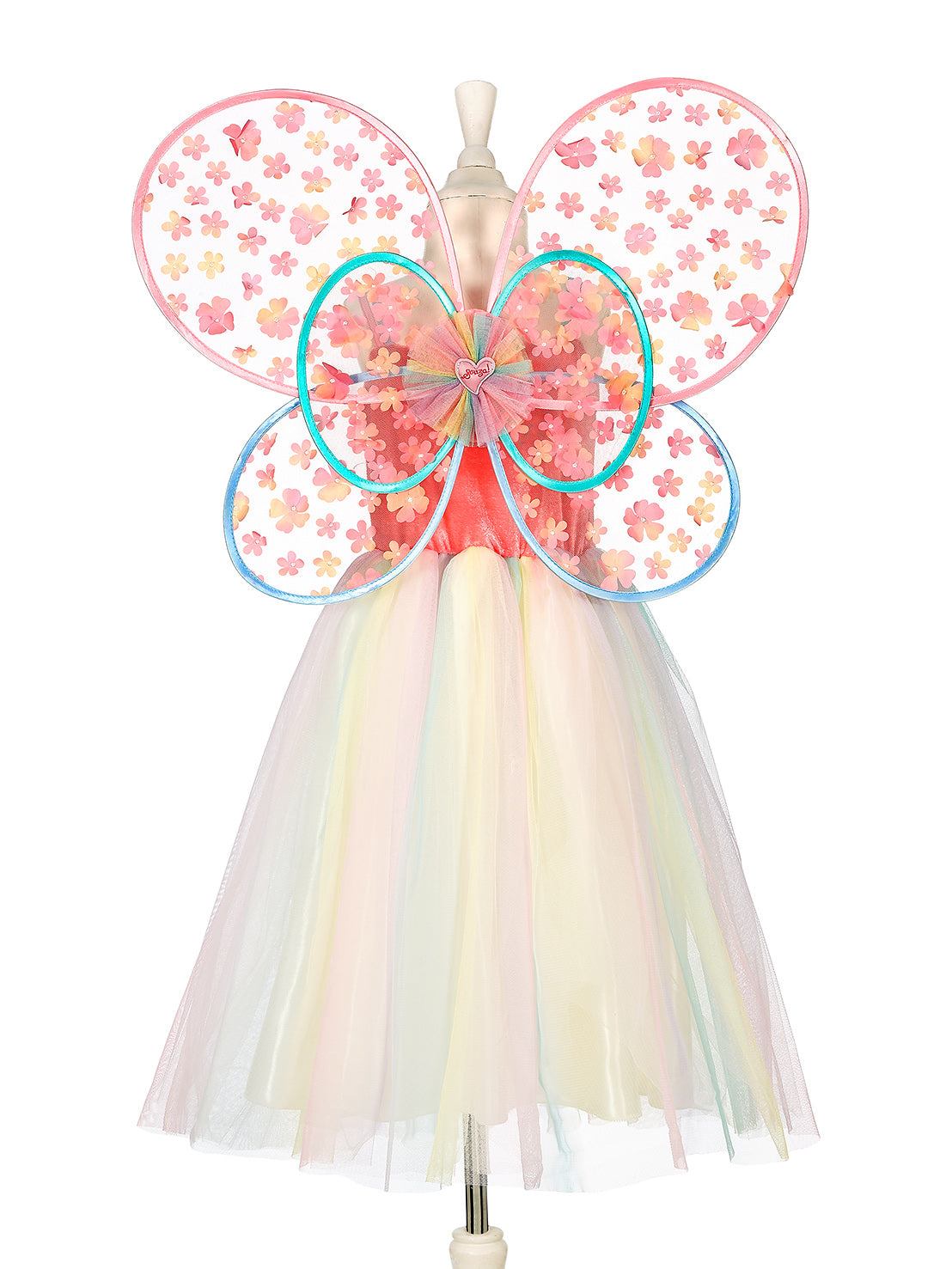 Flora Kostüm Kleid + Flügel 5-7 Jahre