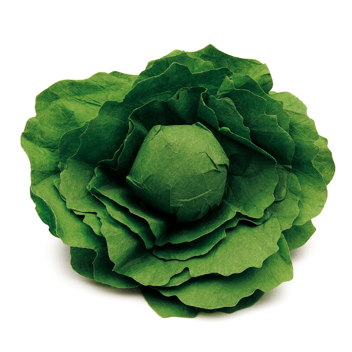 Salatkopf wooden toy lettuce for kids role play by Erzi, vibrant green beech wood, 120x120x42mm, educational shopping play accessory