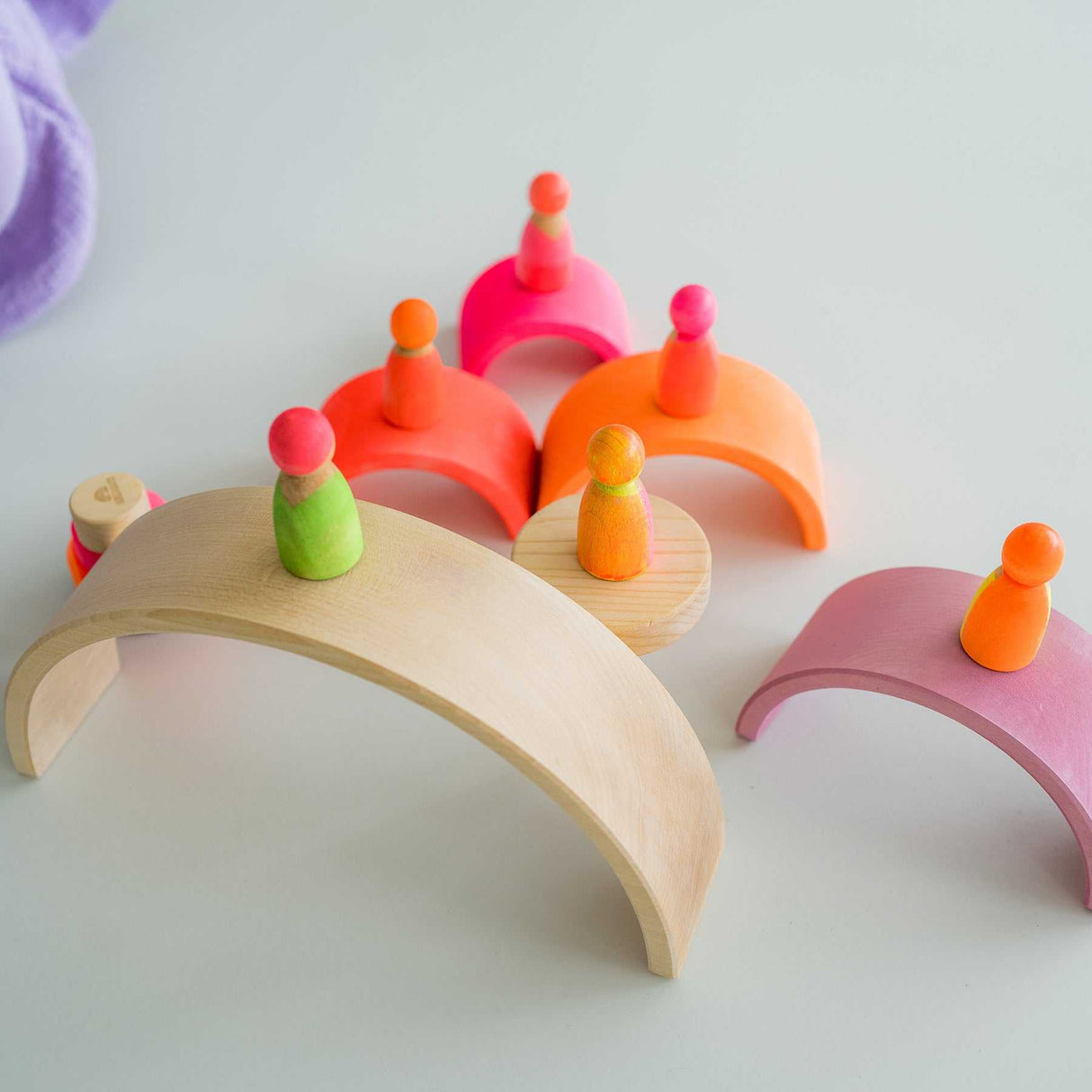 Regenbogen 10-teilig neon pink
