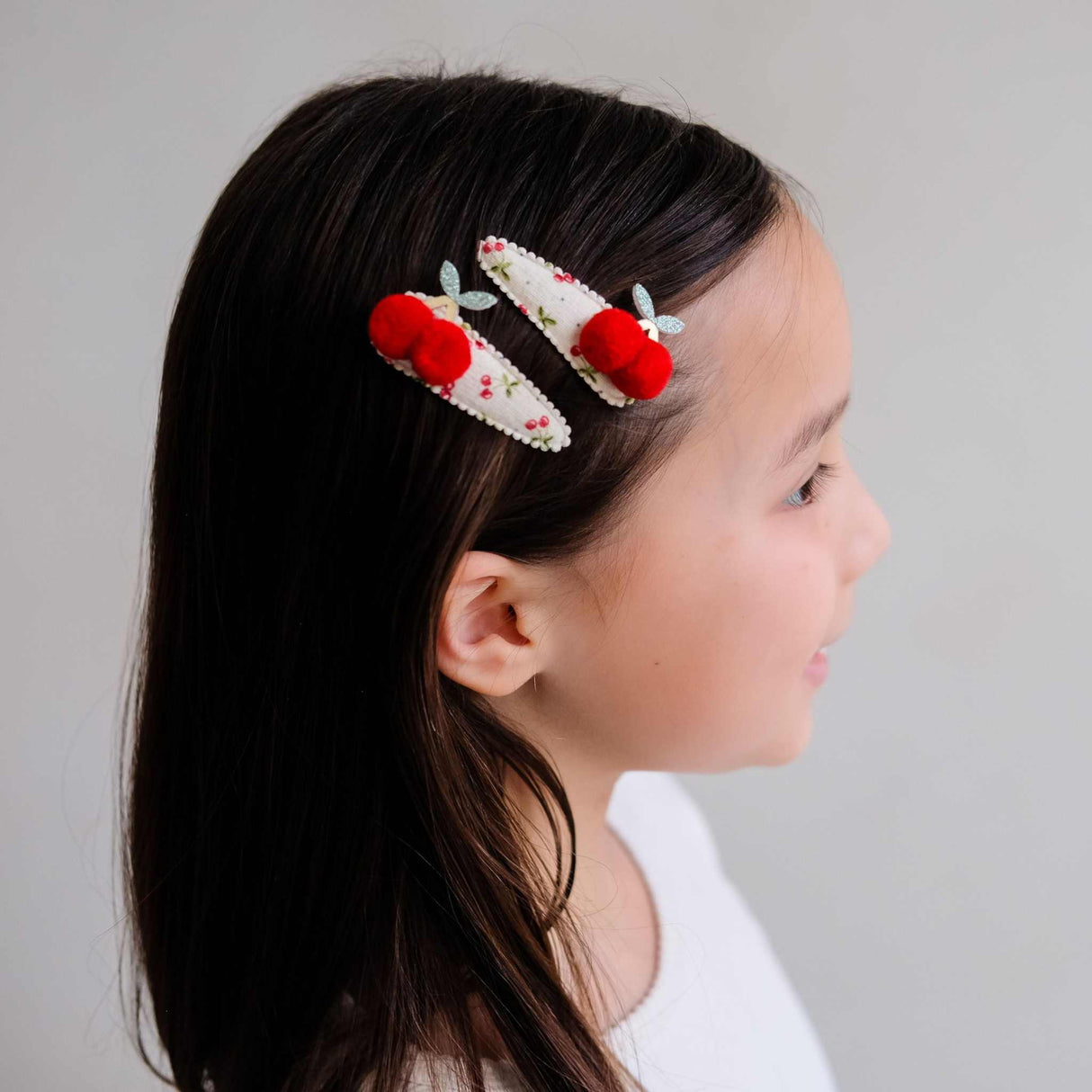 Pompom Clips/ Kirsche
