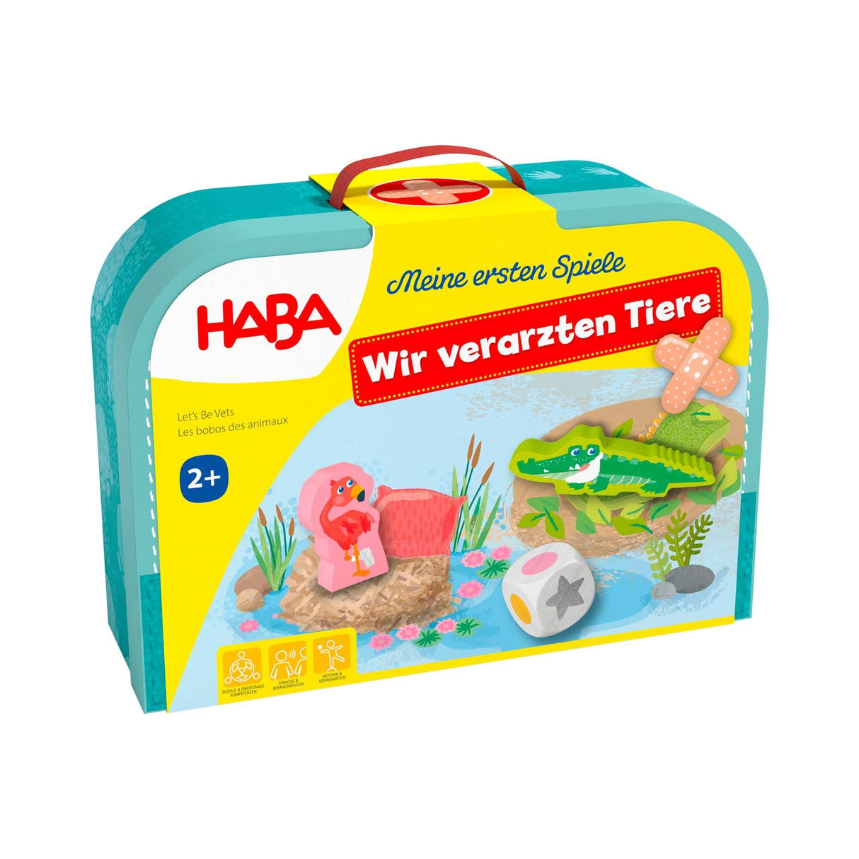 Kinder spielen Meine ersten Spiele - Wir verarzten Tiere mit Arztkoffer zur tierischen Pflege