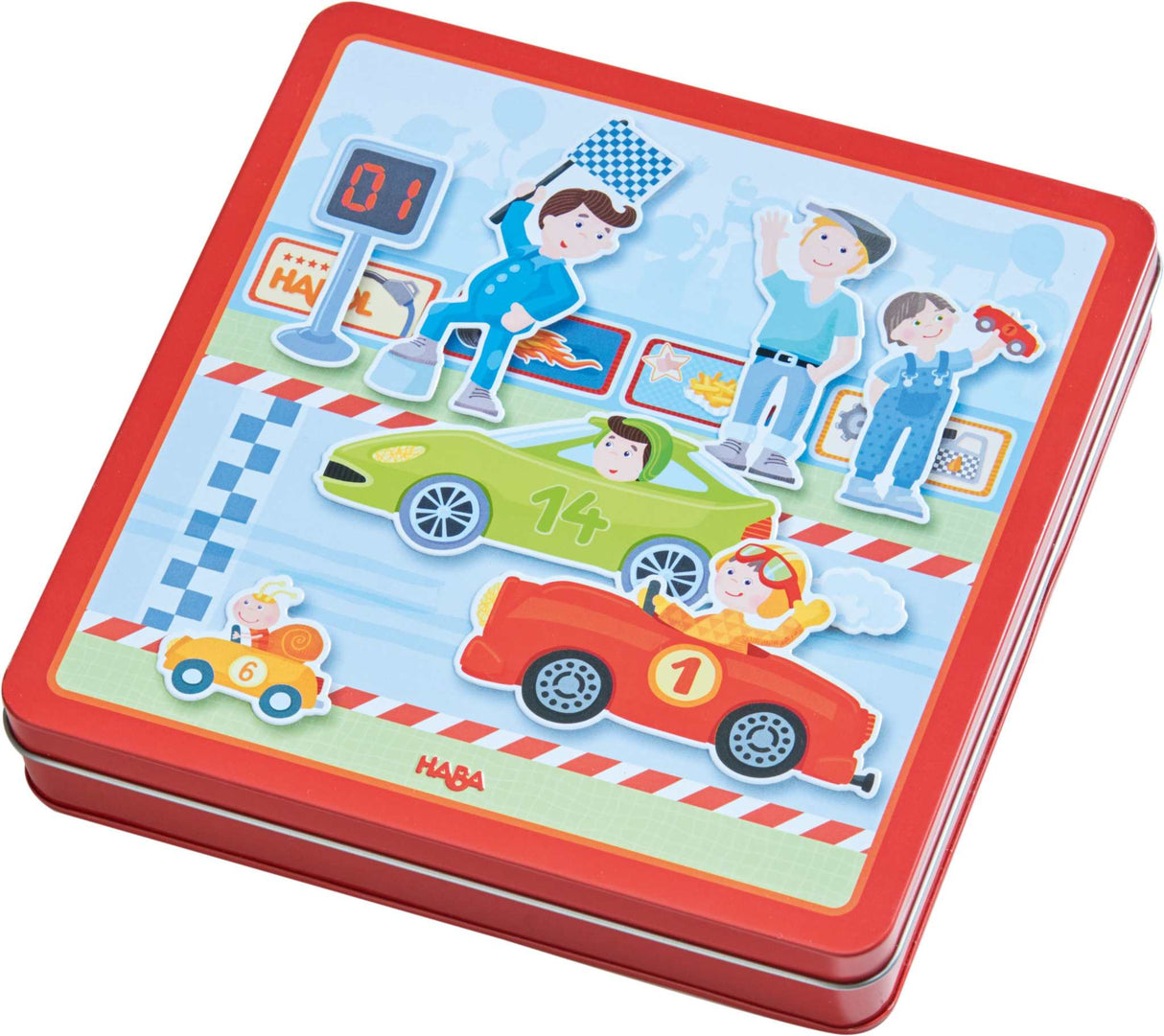 Magnetspiel-Box Flotte Flitzer HABA magnetisches Kinderpuzzle mit 112 Teilen in Metallbox, kreativ und sicher für unterwegs