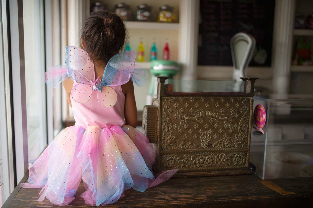 Kleid Regenbogenfee 5-6 Jahre