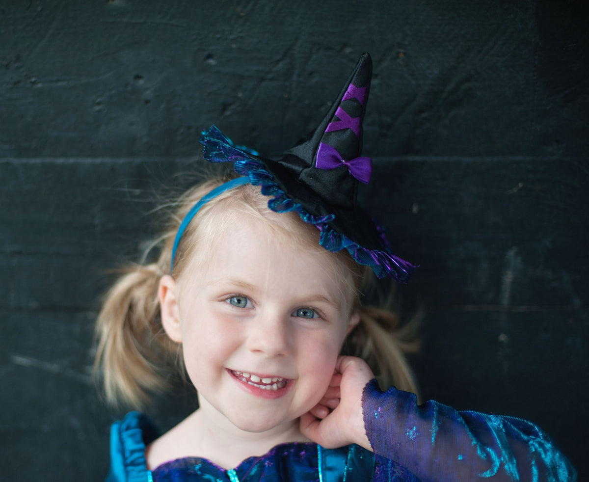 Hexenkleid blau mit Hut 5-6 Jahre