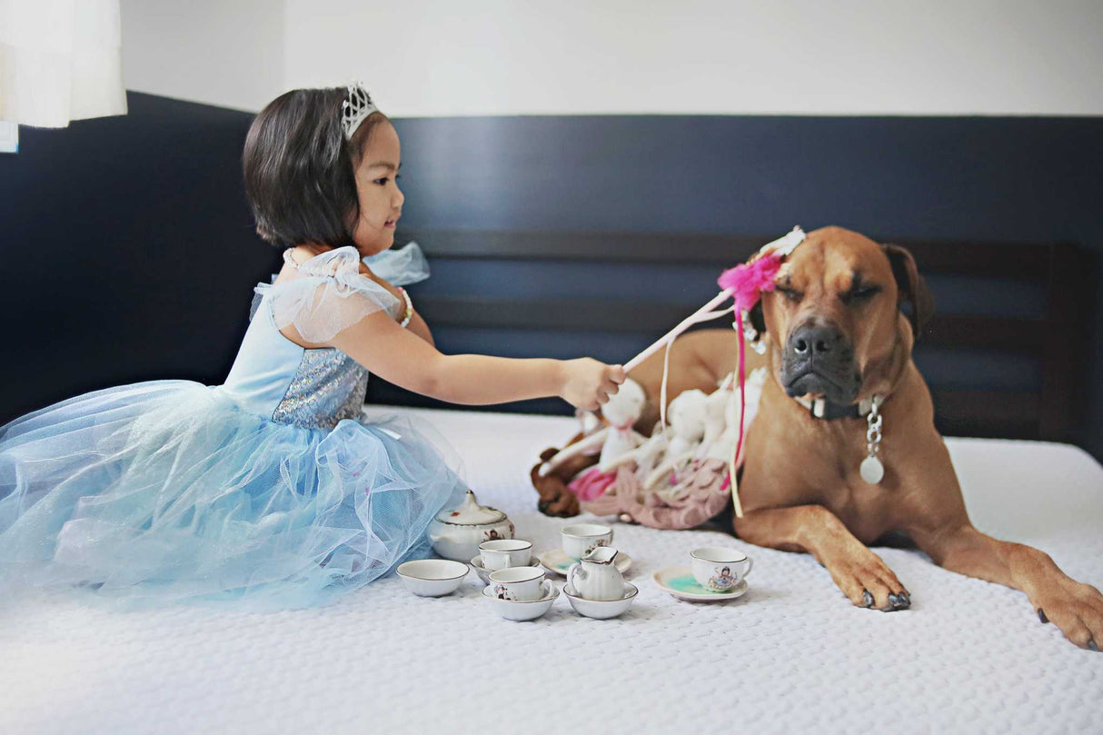 Blaues Paillettenkleid Prinzessin 5-6 Jahre