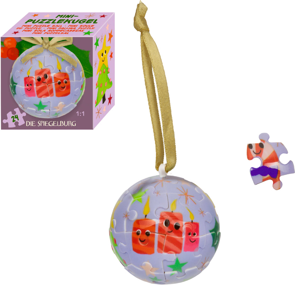Mini-Puzzlekugel - Fröhliche Weihnachten (1Stück)