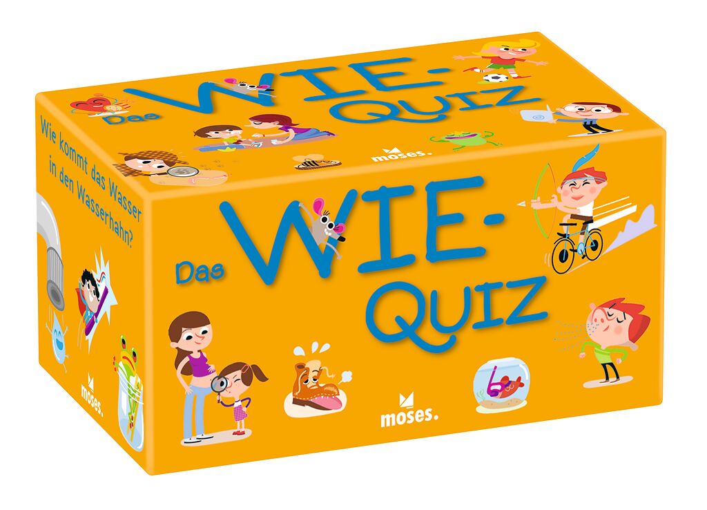 Das Wie Quiz Kartenspiel mit Fragen zu Mensch, Natur und Technik für Kinder ab 8 Jahren