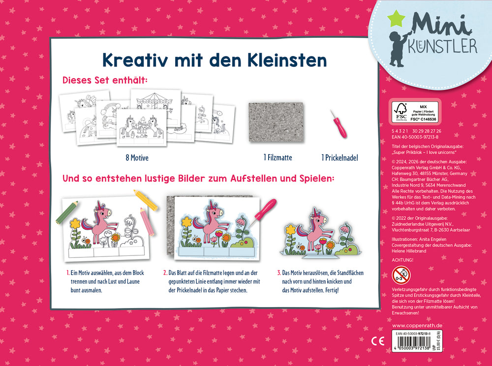 Mein großes Prickel-Starterset: Einhörner