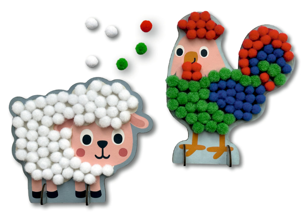 Mein kleines Bastelset: Pompom-Figuren