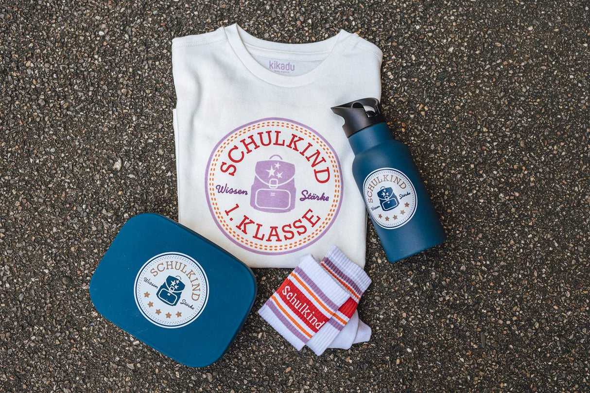 T-Shirt Schulkind Lavendel 134/140 (GOTS)