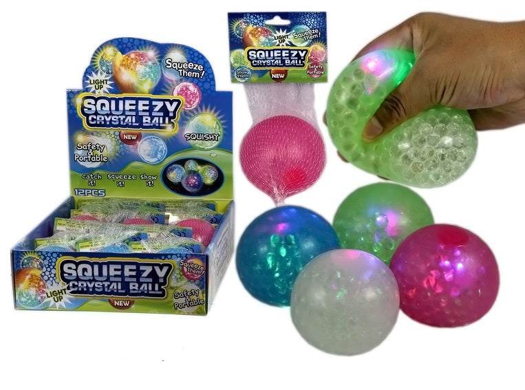 Squeeze Crystal Ball mit Licht (1Stück)