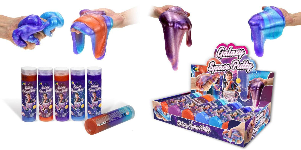 Glittering Galaxy Slime in vibrant space colors, 440g fun putty for kids and adults