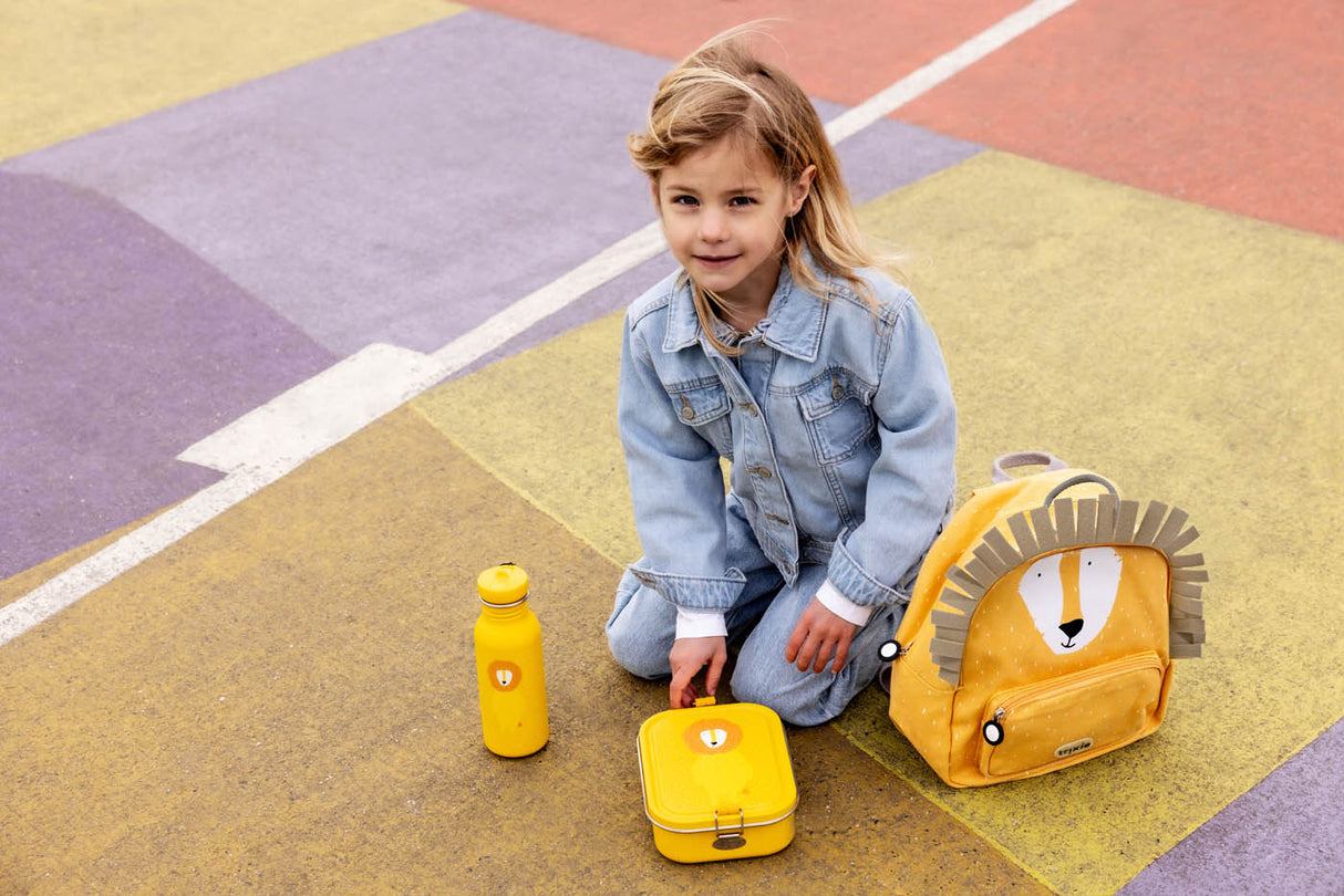 Schulset - Rucksack klein & Trinkflasche 350ml - Mr. Lion