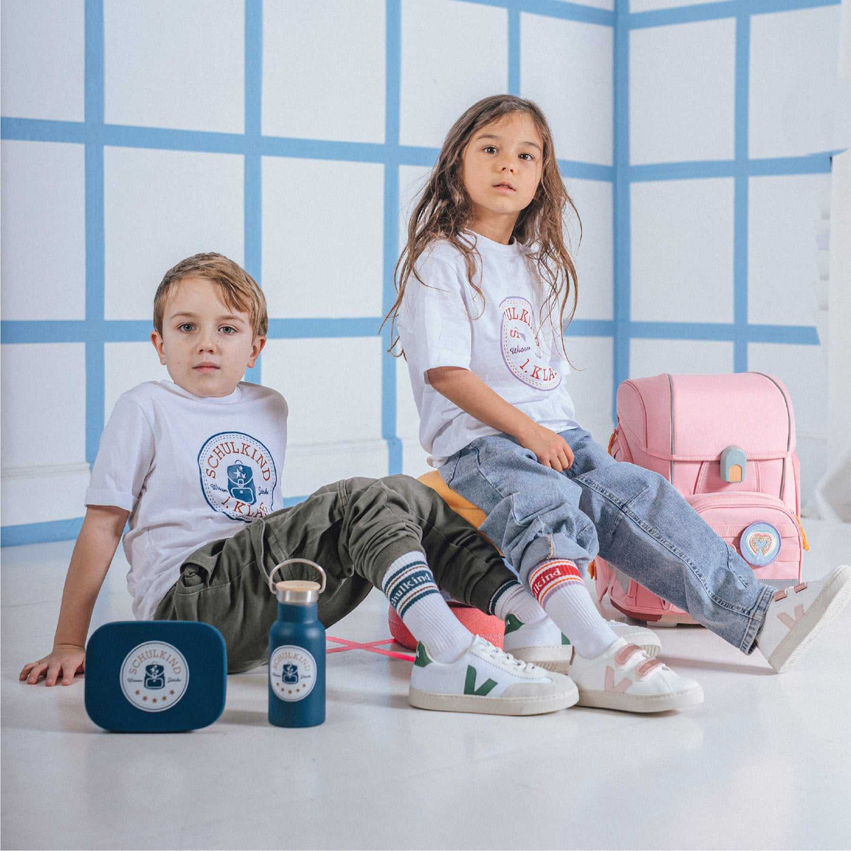 T-Shirt Schulkind Petrol 134/140 (GOTS)