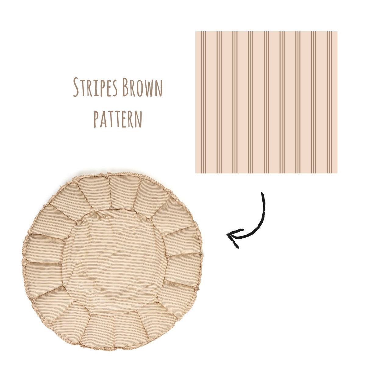 Spielmatte Bloom/ Braun gestreift