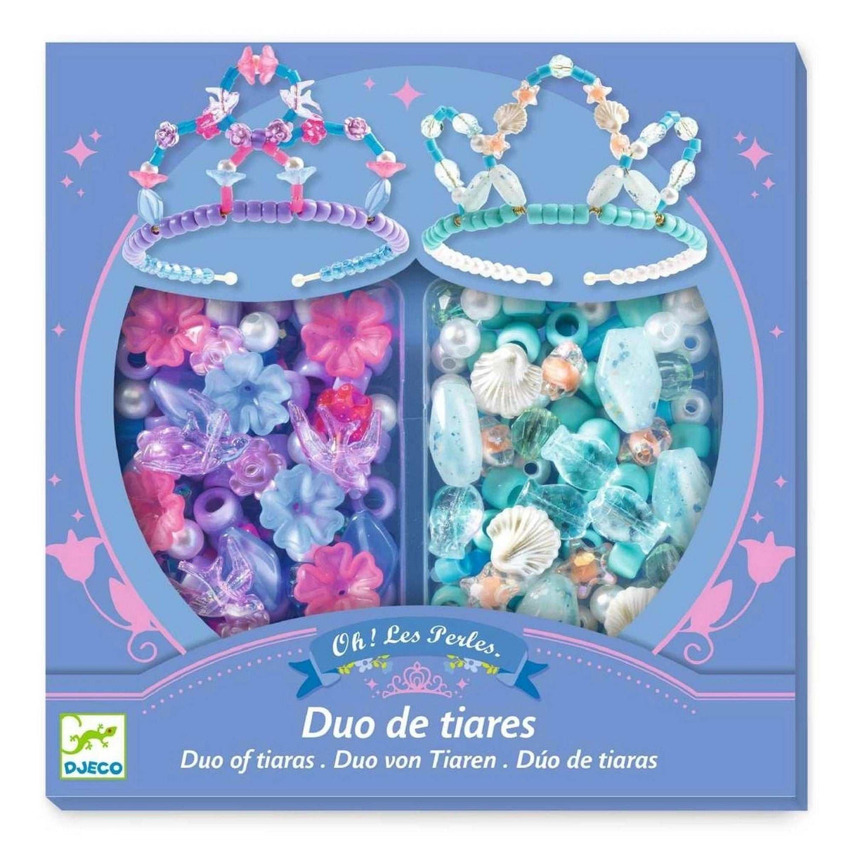 Schmuck basteln: Tiaras Blau