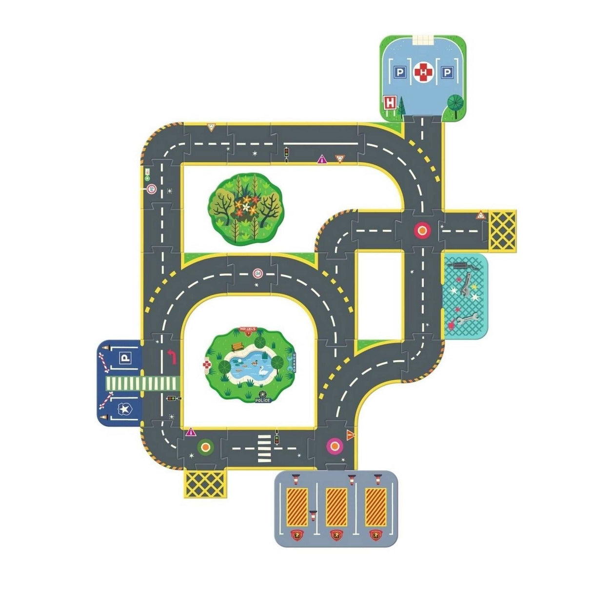Crazy Motors: Bodenpuzzle Stadt