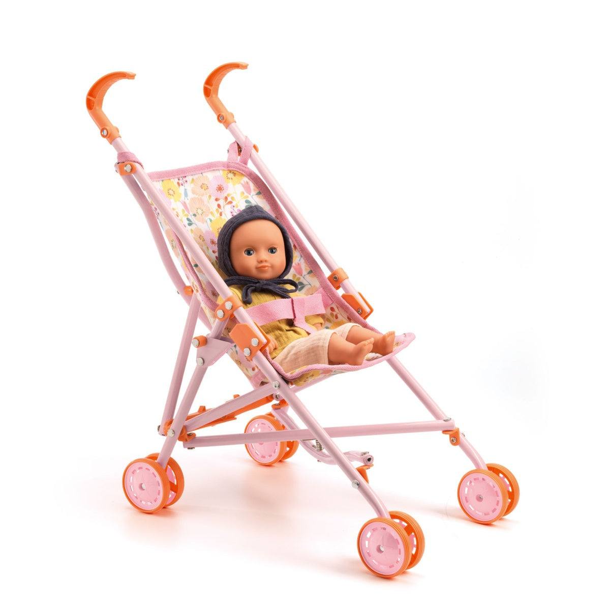 Puppenwagen Flowers - 54 cm