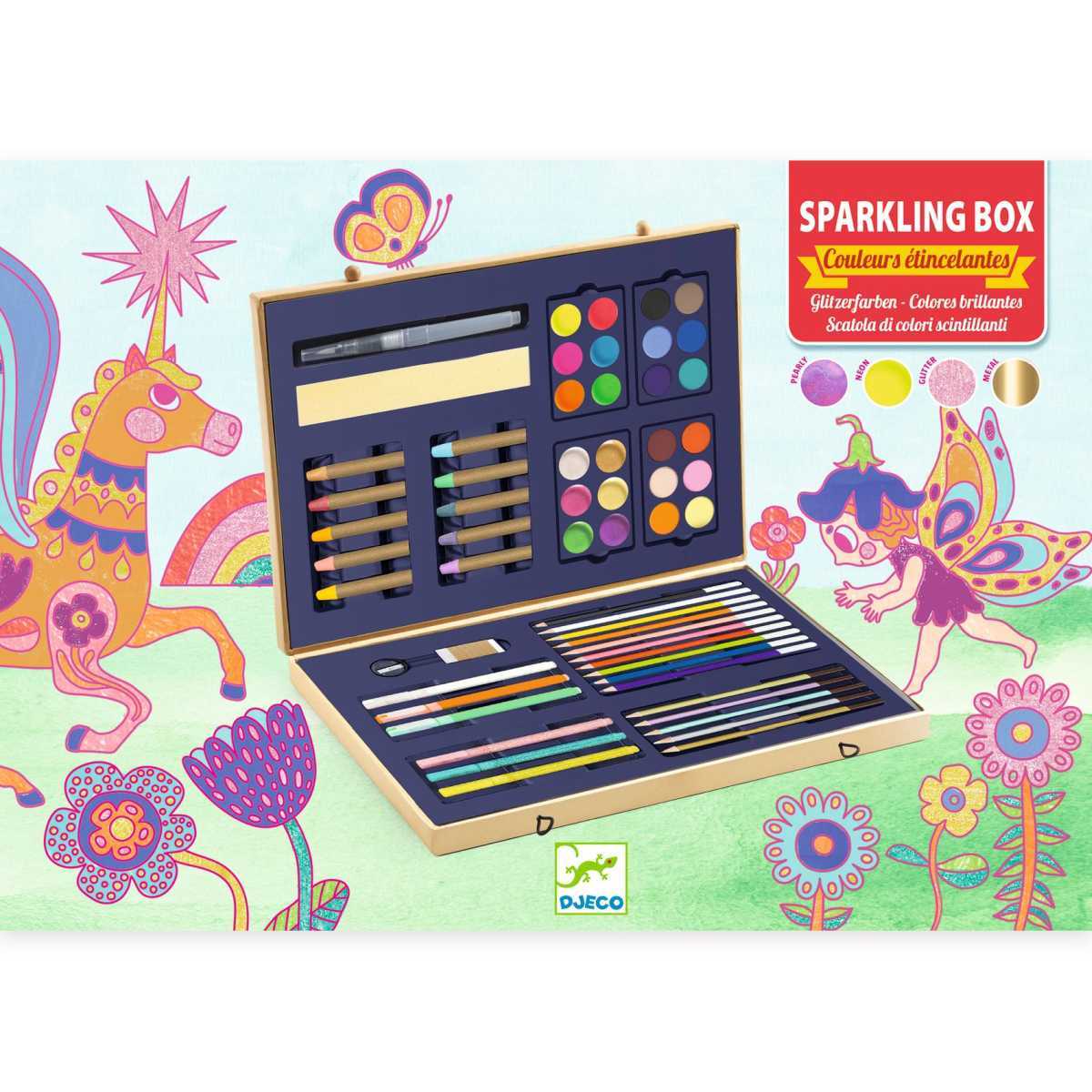 Farben: Große Farbenbox Glitzer