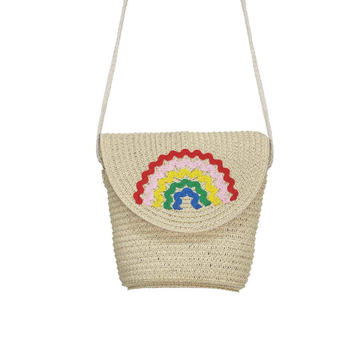 Ric Rac Regenbogen Korbtasche