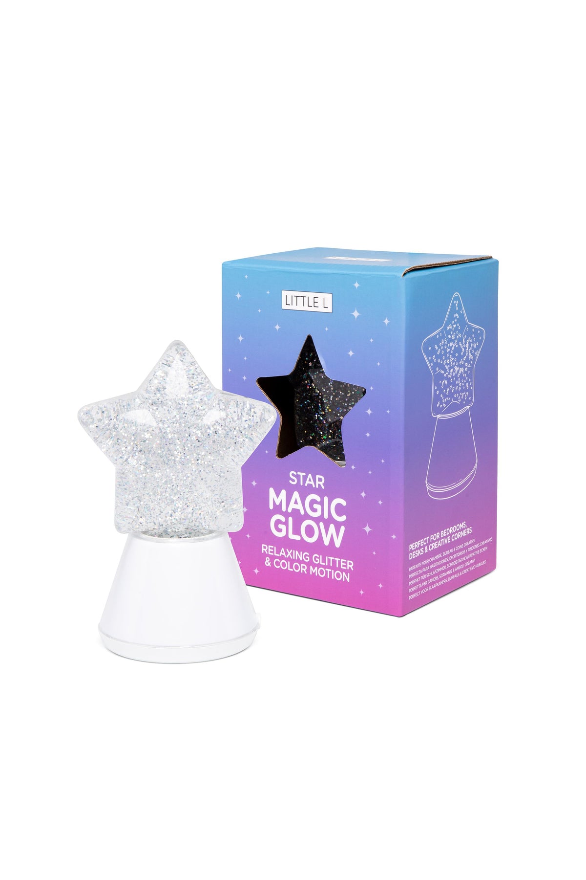 Glitzerlampe in Sternform