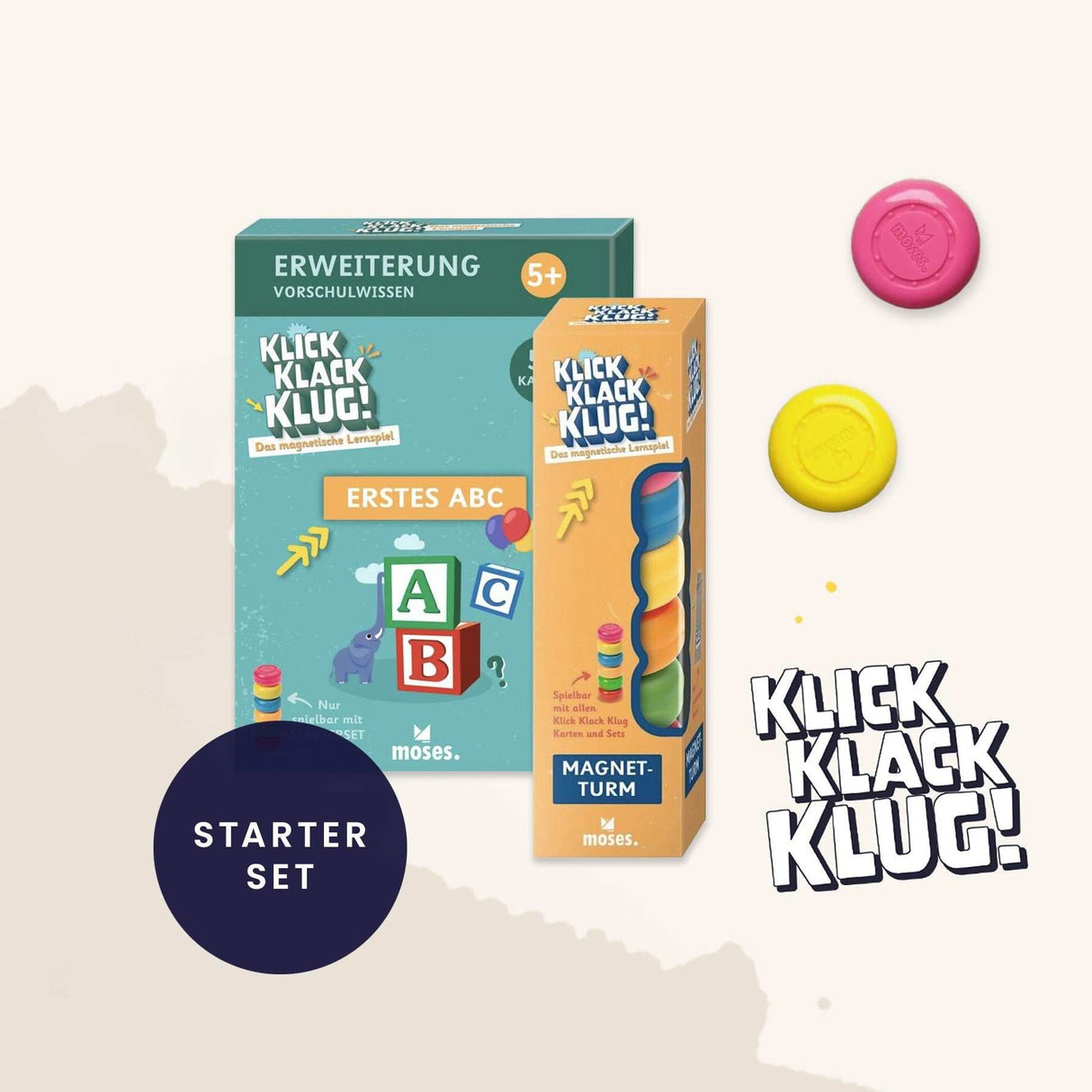 Klick Klack Klug! Set Magnetturm + Erstes ABC
