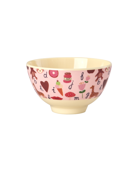 Kleine Schale/ Pink ABC Print