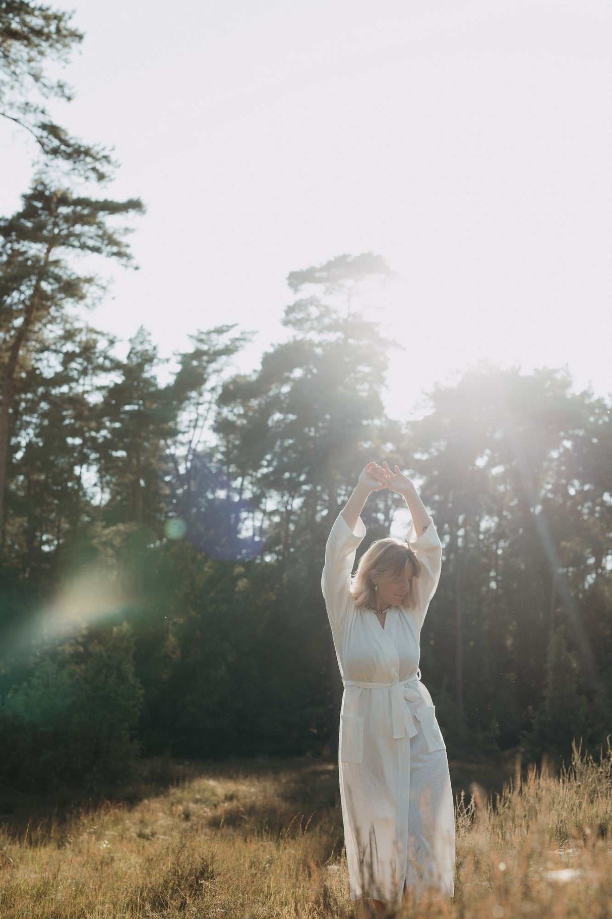 Moms-Kimono/ weiß
