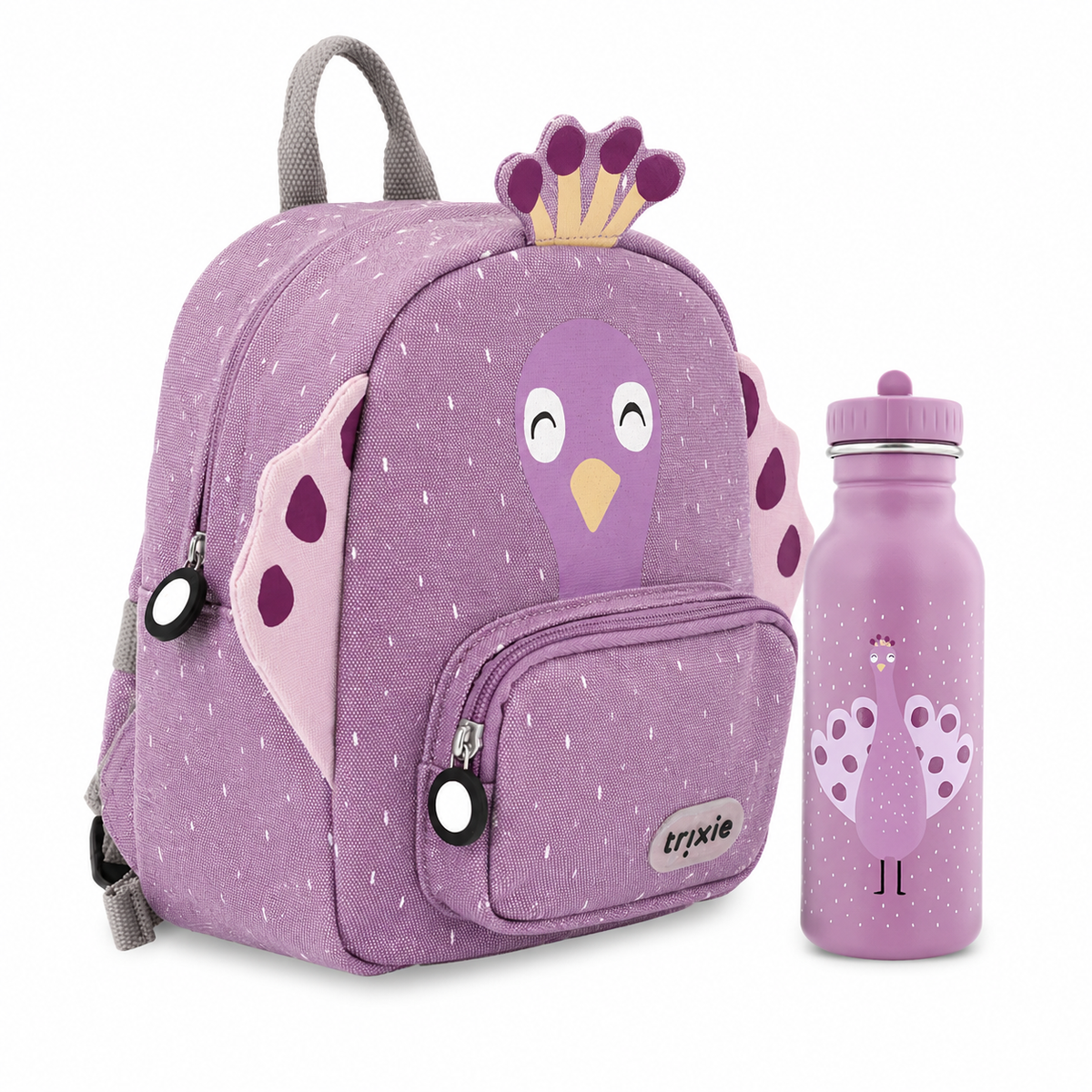 Schulset - Rucksack & Trinkflasche - Mrs. Peacock
