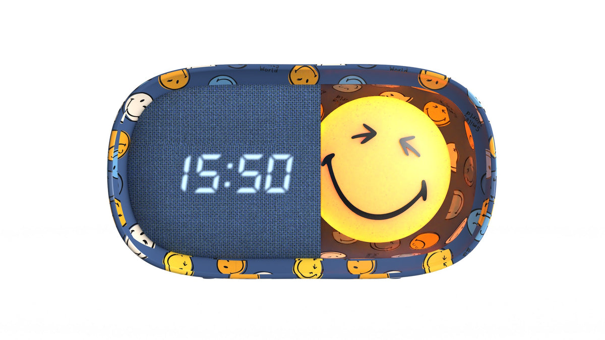 Dreamy Clock Smiley - Wecker und Nachtlicht Blau