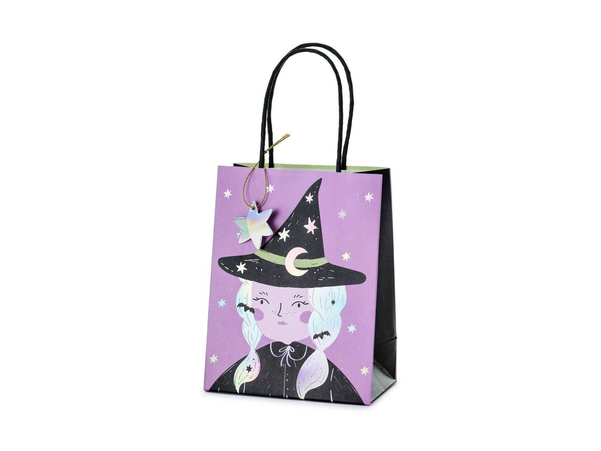 Geschenktasche Hexe Halloweenparty Deko-Accessoire PartyDeco 8x14x18 cm