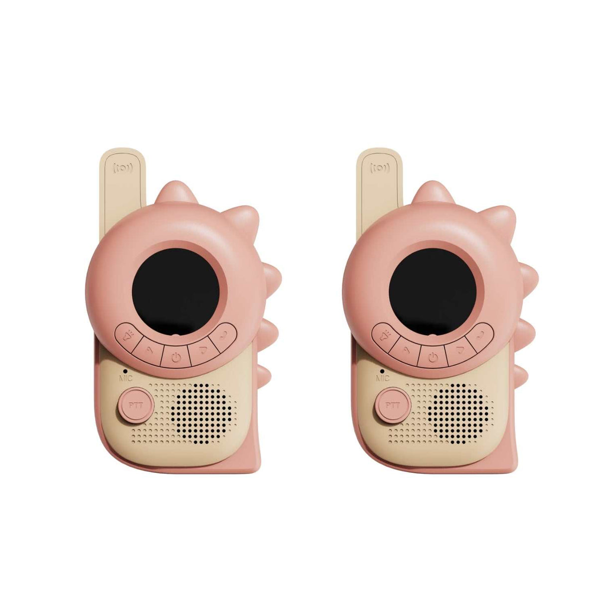 Dino pink Walkie Talkies für Kinder mit Taschenlampe und digitaler Anzeige, silikongriff, 3 km Reichweite