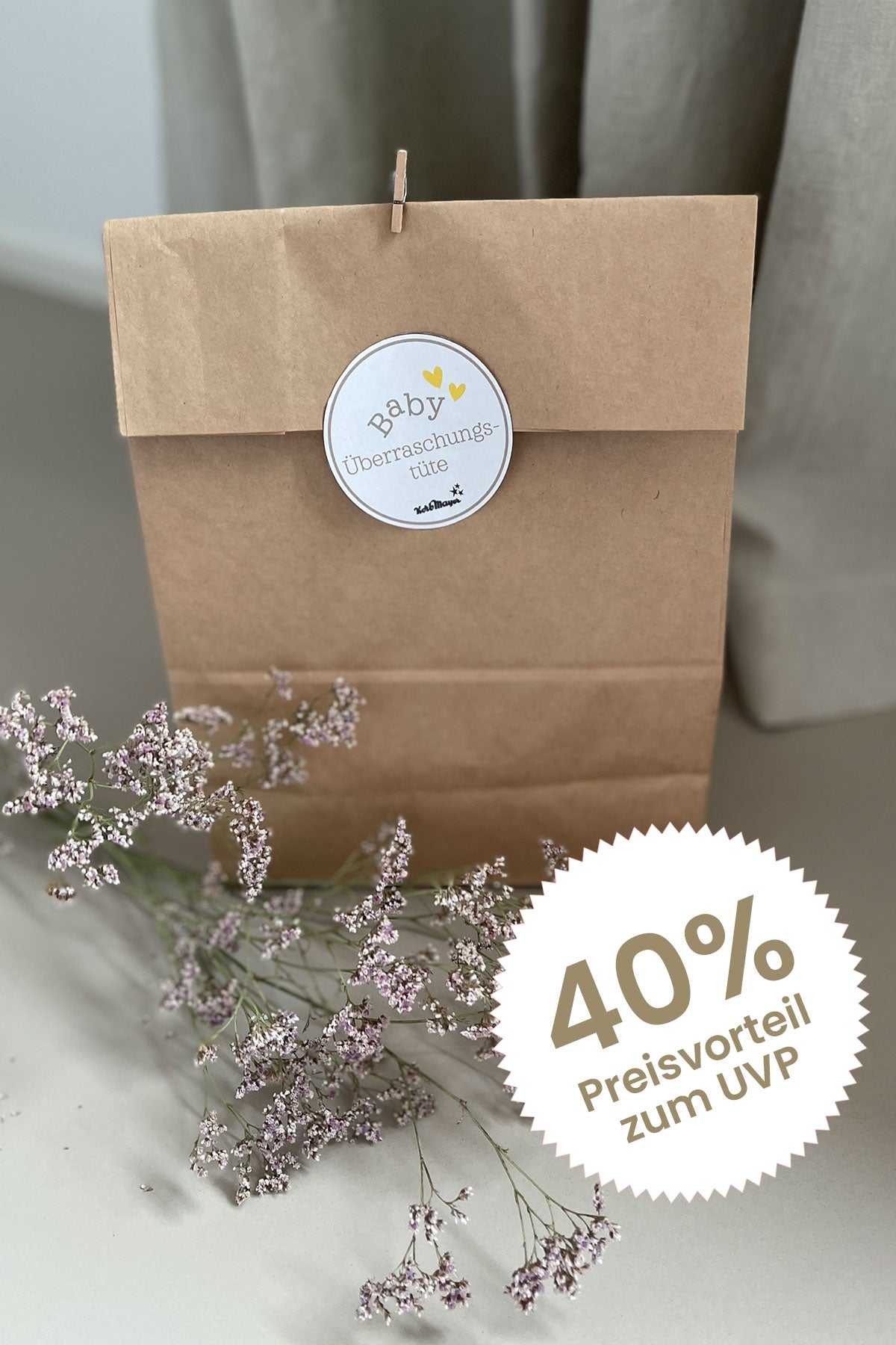 Baby Überraschungstüte mit liebevollen Baby-Accessoires und Überraschungsinhalt