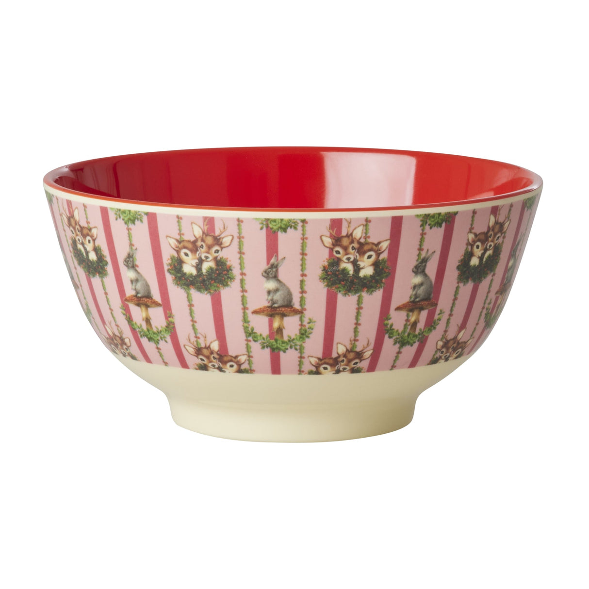 Mittlere Schale aus Melamin mit Sweet Forest Print, vielseitig für Innen und Außen, 15 cm Durchmesser, 700 ml Volumen
