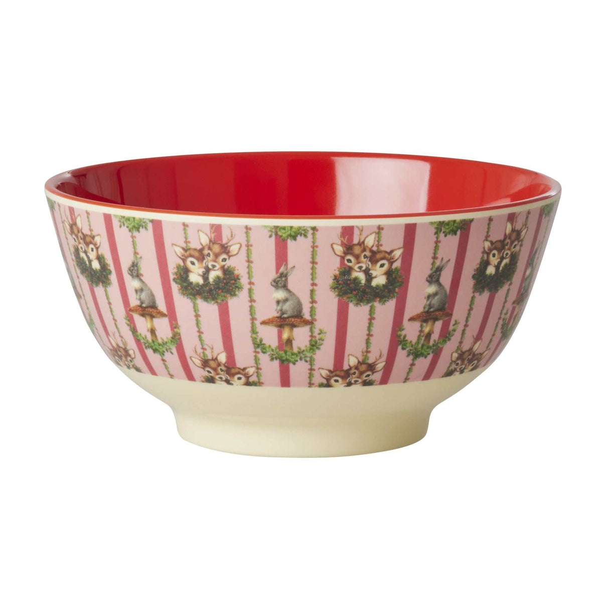 Mittlere Schale aus Melamin mit Sweet Forest Print, vielseitig für Innen und Außen, 15 cm Durchmesser, 700 ml Volumen