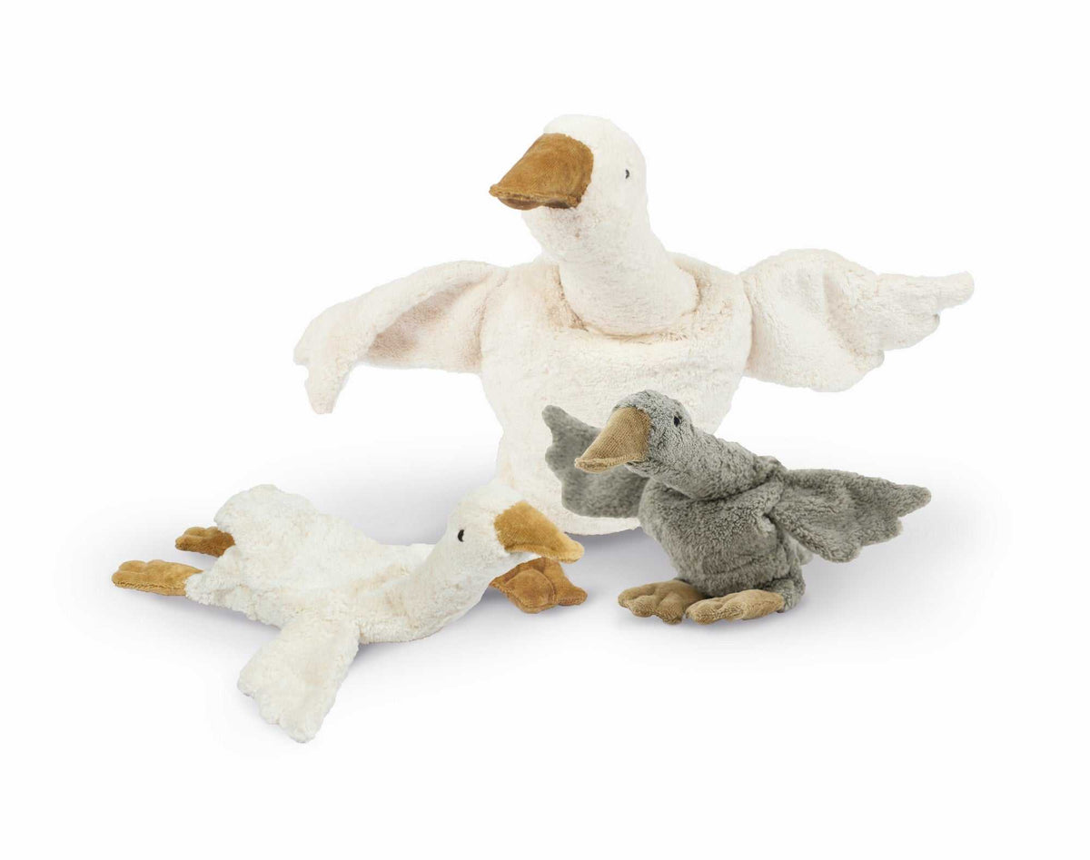 Kuscheltier & Wärmekissen Gans klein/ grau