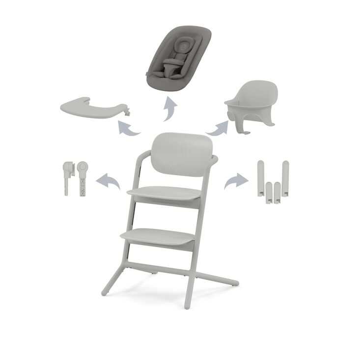 LEMO Hochstuhl 4in1 Set/ Suede Grey