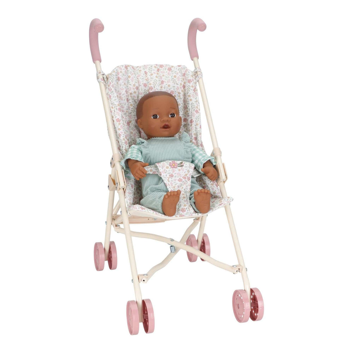 Puppenbuggy aus Metall/ Soft Flowers