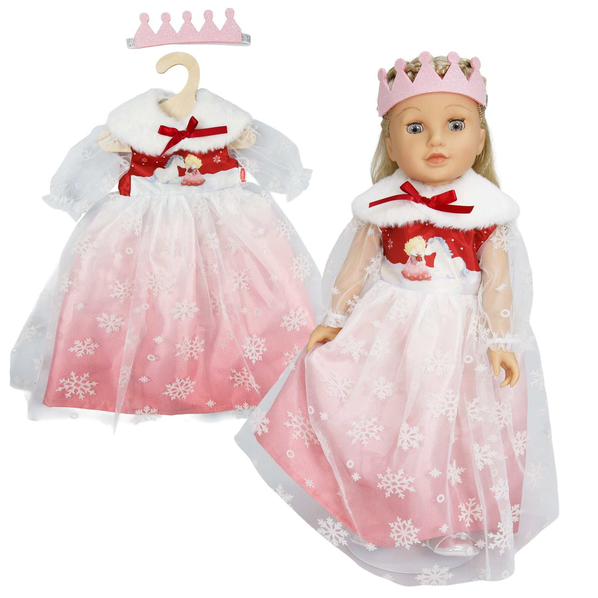 Puppenkleid "Winterprinzessin Lumi" Gr. 28-35 cm