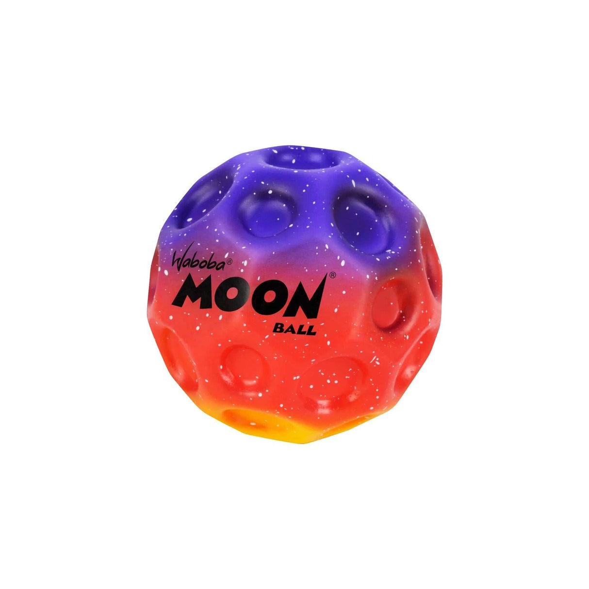 Moon Ball Gradient Hüpfball im Sonnenuntergang, farbiger Hyper Bouncy Ball von Waboba, 6 cm groß, springt hoch und macht Pop-Sound