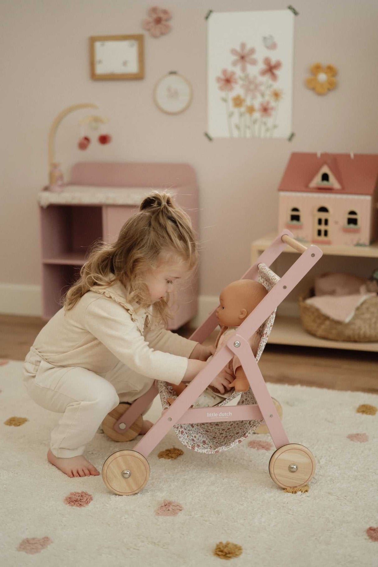 Puppenbuggy Holz