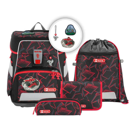 Schwarzes SPACE Schulranzen Set Ninja Yuma mit 5 Teilen und ergonomischem Design