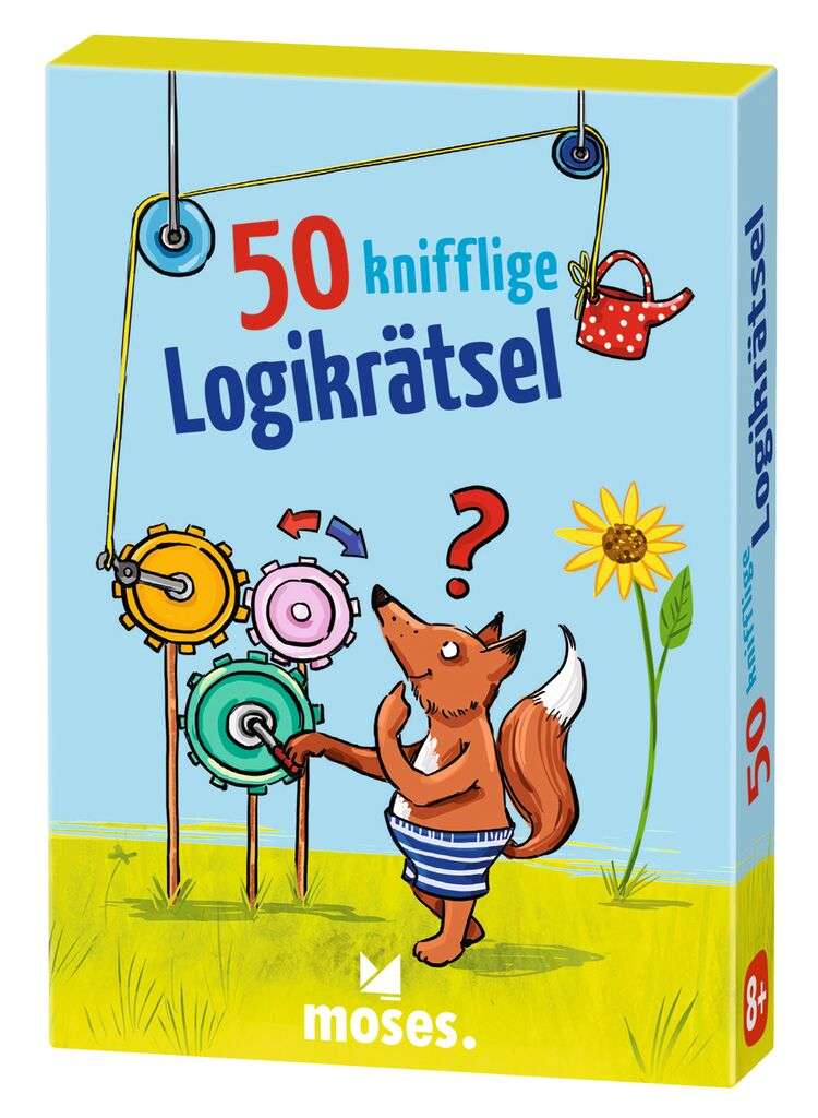 50 knifflige Logikrätsel Kartenset für Kinder gegen Langeweile unterwegs