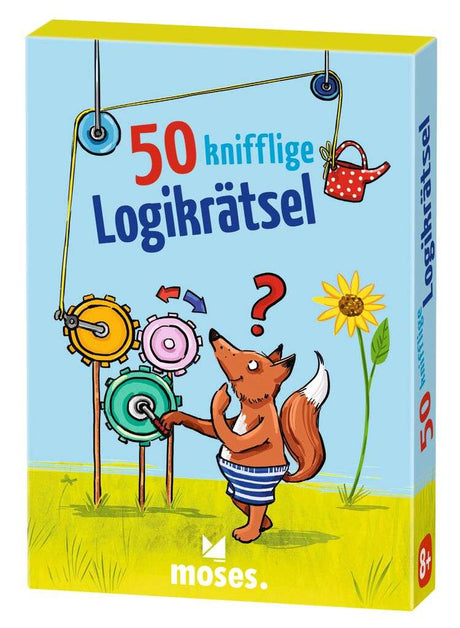 50 knifflige Logikrätsel Kartenset für Kinder gegen Langeweile unterwegs