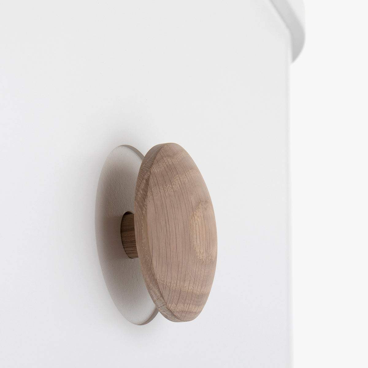 Wood Kleiderschrank 2-türig weiß/ Eiche