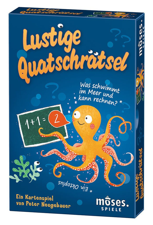 Lustige Quatschrätsel Spielset mit witzigen Illustrationen und 50 Karten für Kinder