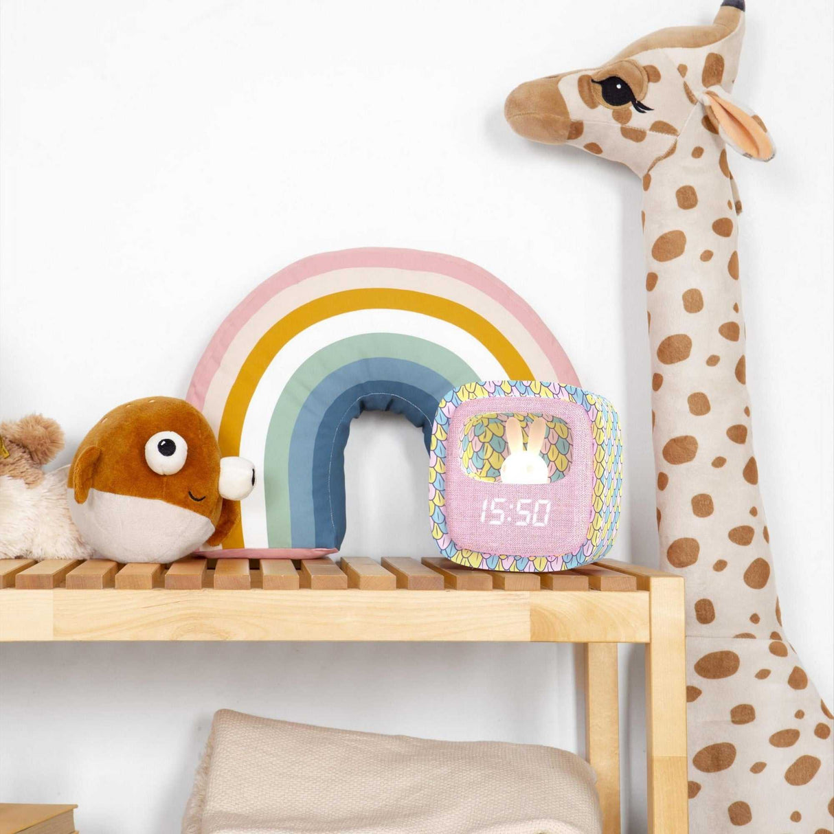 Wecker mit Nachtlicht- Rainbow Mermaid