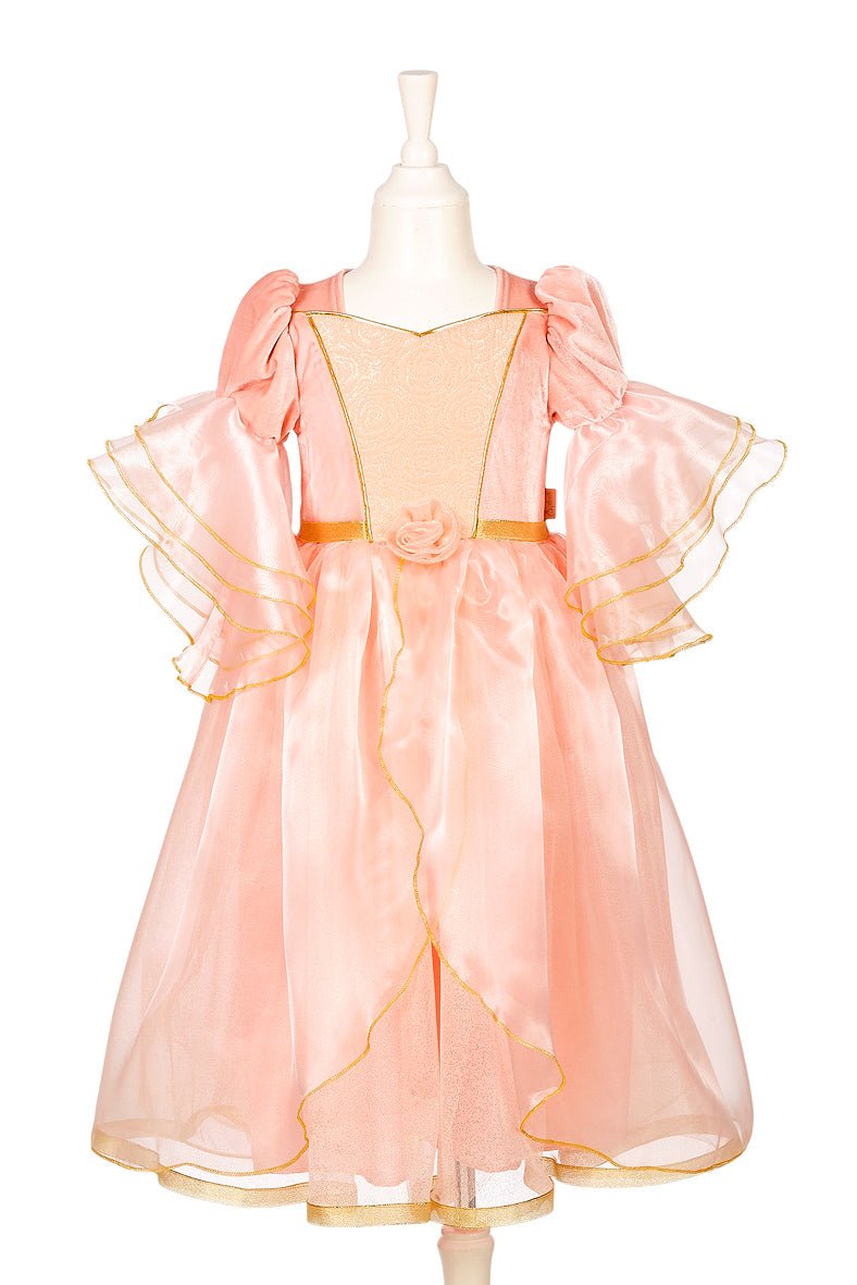 Kleid Marie-Laure 3-4 Jahre mit Tüll, Volantärmel und goldfarbenen Details