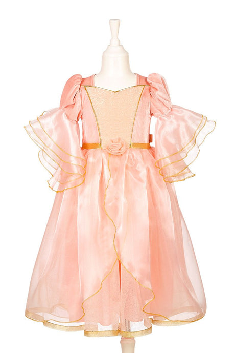 Kindermädchen Kleid Marie-Laure 8-10 Jahre mit Tüll, Volantärmel und goldfarbenen Details